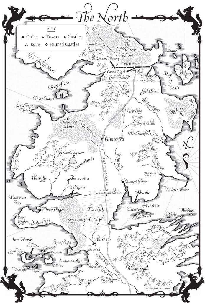 House of the Dragon Map of Westeros & Essos