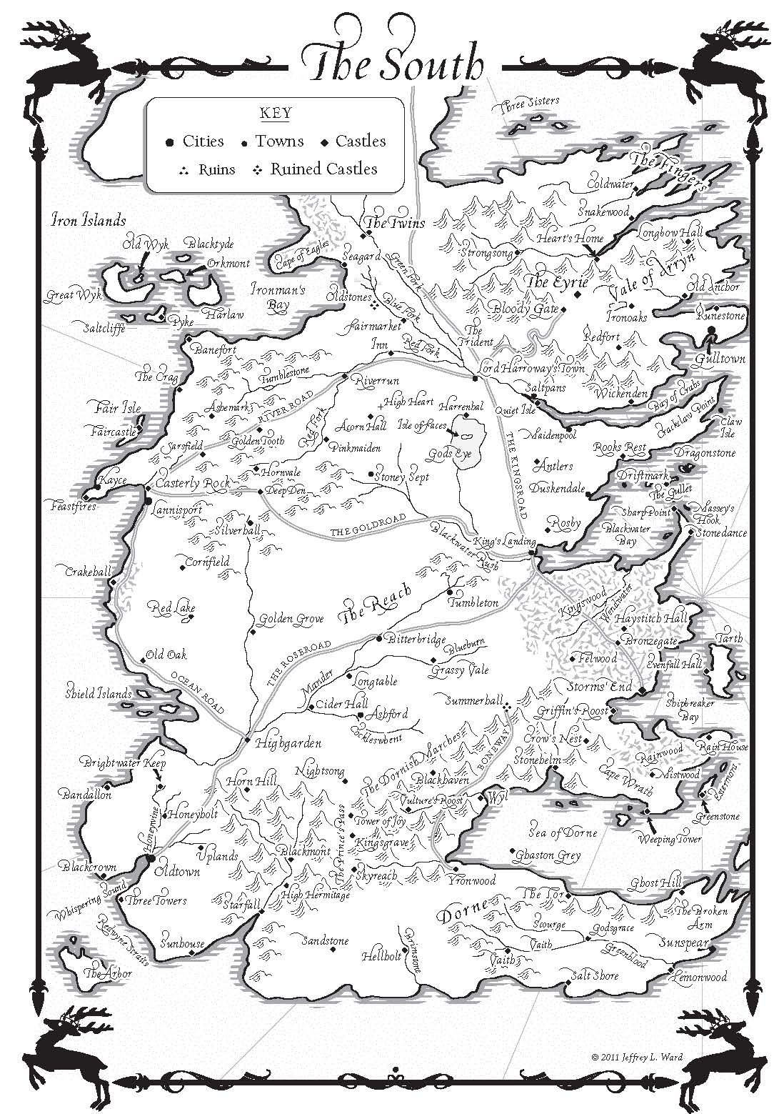 House of the Dragon Map of Westeros & Essos